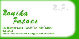monika patocs business card